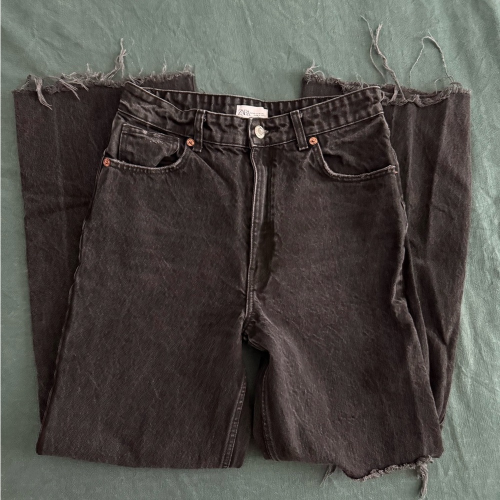 Zara Black Distressed Jeans